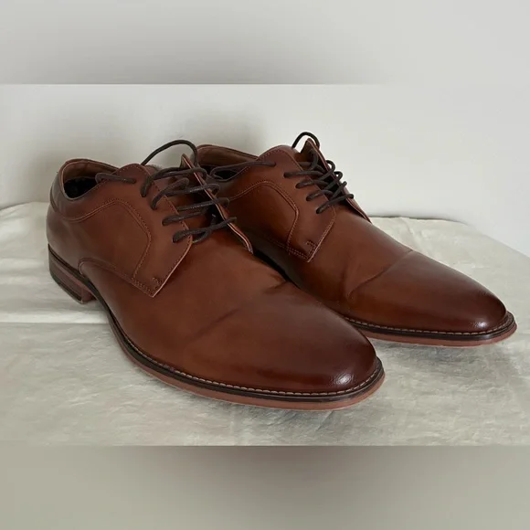 Madden Ortholite Men’s Vegan Leather Oxford Lace-up Dress Shoes, Cognac; Size 13